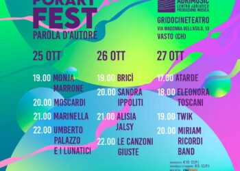 Parola d’Autore: a Vasto il Contemporary Fest dal 25 al 27 ottobre