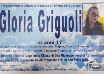 Venerdì l’ultimo saluto a Gloria, due comunità in lutto