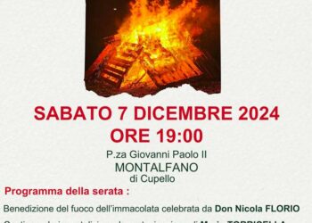 Con il Fuoco dell’Immacolata partono gli eventi natalizi a Montalfano
