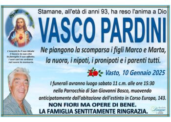 Lutto nel mondo industriale del Vastese, si è spento Vasco Pardini, storico imprenditore della Tecnopack
