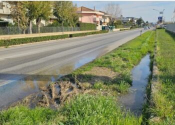 «Perdita d’acqua da ottobre sulla SS16. Segnalata tante volte, nessuno interviene»