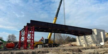 Ponte “Guastacconcio” di Paglieta, posizionata la prima trave