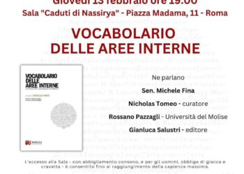 “Vocabolario delle aree interne”: il libro di Nicholas Tomeo sarà presentato in Senato