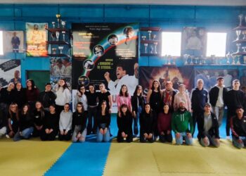Alunni del Liceo Economico Sociale di Vasto ospiti di Gianni Maddaloni nella casa del judo a Scampia