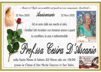 Anniversario Cesira D’Ascanio