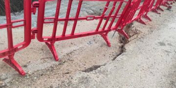 Smottamento nel cantiere “Canaloni”, chiusa la circolazione sulla Sp 187