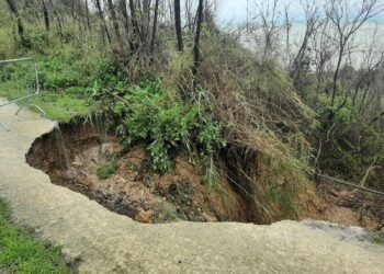 Frana nella Riserva di Punta Aderci, voragine sull’ex tracciato ferroviario