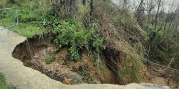 Frana nella Riserva di Punta Aderci, voragine sull’ex tracciato ferroviario