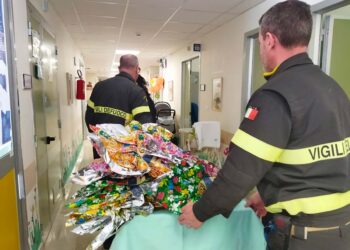 Uova di Pasqua per i bambini ricoverati: il bel gesto dei vigili del fuoco a Chieti, Vasto e Lanciano