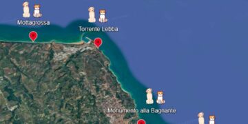 A Vasto definite le spiagge aperte agli animali d’affezione in spiaggia per la stagione balneare 2025