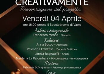 Al via a Vasto “Atelier Creativamente” per esprimere arte, musica e scrittura