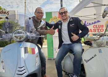 Milleottocento chilometri in Vespa dal Belgio a Vasto: Marc, il lungo viaggio su due ruote
