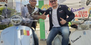 Milleottocento chilometri in Vespa dal Belgio a Vasto: Marc, il lungo viaggio su due ruote