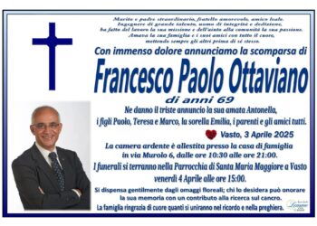 Lutto nell’imprenditoria vastese per la scomparsa di Francesco Paolo Ottaviano