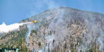 Da tre giorni bruciano i boschi di Raiano, oltre 200 ettari in fumo