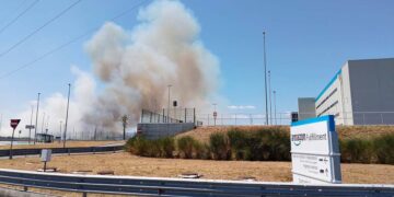 Fiamme nella zona industriale di San Salvo, a fuoco canneto e terreni coltivati