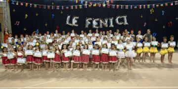 L’Asd “Gymnica Le Fenici” ha salutato l’anno sportivo con lo spettacolo “Sulle note del mondo”