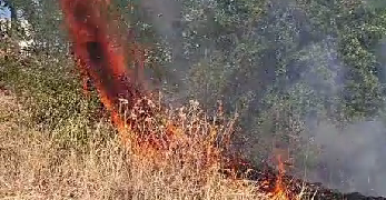 Incendio a Colle Marrollo, fiamme su due versanti: molti focolai, si sospetta il dolo