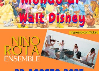 Cinemusica 2025, il 22 agosto appuntamento con “Il Magico Mondo di Walt Disney”
