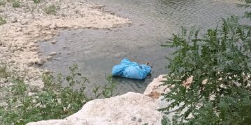 Escursione in riva al fiume, comitiva trova nel Trigno carcassa di animale avvolta in un telone