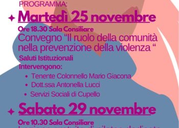 “La forza di dire basta”, a Cupello due giornate per l’eliminazione della violenza contro le donne