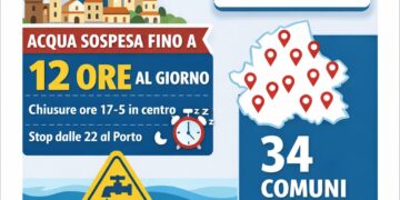 A Vasto l’acqua manca fino a 12 ore al giorno: razionamenti a Capodanno come in piena estate