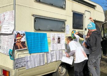 Arrivato il camper per sostenere Nathan e Catherine