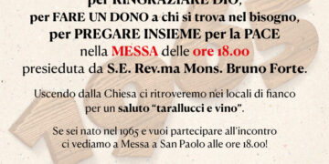 La classe 1965 festeggia i 60 anni: messa e poi tarallucci e vino
