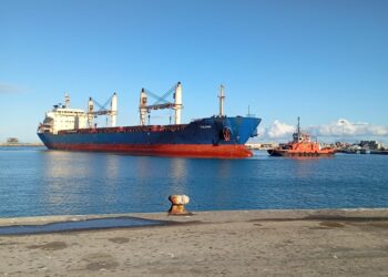 Bulk carrier nel porto di Vasto: nave da 43mila tonnellate attracca a Punta Penna