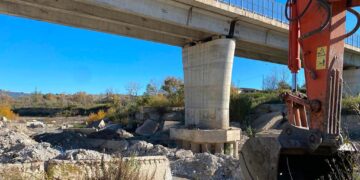 Completata la messa in sicurezza del pilone del ponte sul fiume Trigno tra Montenero e San Salvo