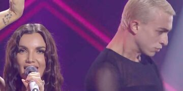 Il ballerino sansalvese Gianluca D’Alò sul palco dell’Ariston con Elettra Lamborghini