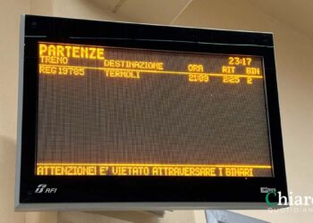 Guasto alla linea tra Fossacesia e Porto di Vasto: linea Adriatica rallentata per 9 ore