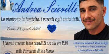 L’ultimo saluto ad Andrea Sciorilli: alle 15 le esequie nella chiesa di San Marco Evangelista