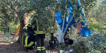 Ultraleggero cade tra gli ulivi alla periferia di Vasto: due feriti