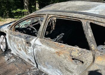 Rogo nella notte sulla provinciale, auto distrutta dalle fiamme