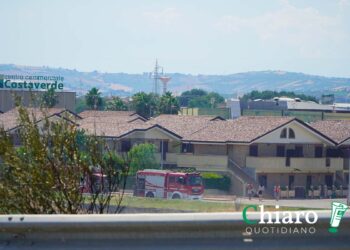 Fiamme in un terreno accanto alla Statale 16, colonna di fumo visibile da chilometri