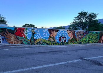 “Vola vola” diventa un murale: l’opera di Nicola Di Totto a Montelapiano