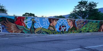 “Vola vola” diventa un murale: l’opera di Nicola Di Totto a Montelapiano