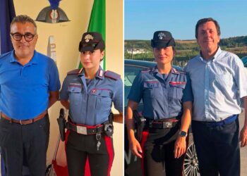 Chieffo e Di Fonso accolgono le prime carabiniere in servizio a Gissi e Torino di Sangro
