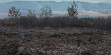 Incendio tra i campi a Fresagrandinaria, vigili del fuoco ed elicottero in azione