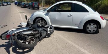 Vasto, scontro auto-moto sulla circonvallazione: un contuso