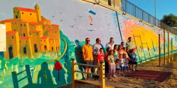 A Lentella un murale per completare la nuova area verde sulla circonvallazione