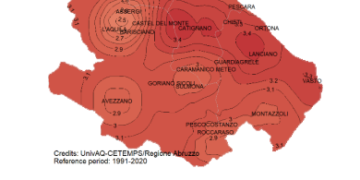 Agosto record in Abruzzo: +3,4 gradi, Vasto tra le città più calde con +3,9