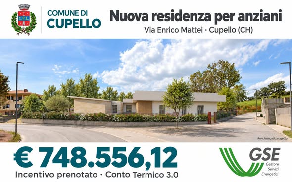 Cupello, fondo da 748mila euro per trasformare l’ex asilo in una residenza per anziani