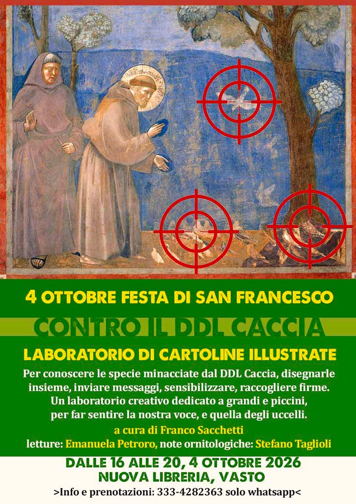 A Vasto il laboratorio di cartoline illustrate contro il Ddl “Caccia”